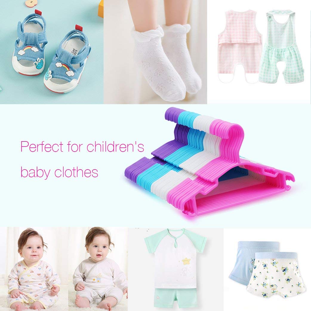 Grucce per bambini grucce resistenti per bambini e neonati Set di 40 pezzi 27CM + 10 pezzi Organizzatore