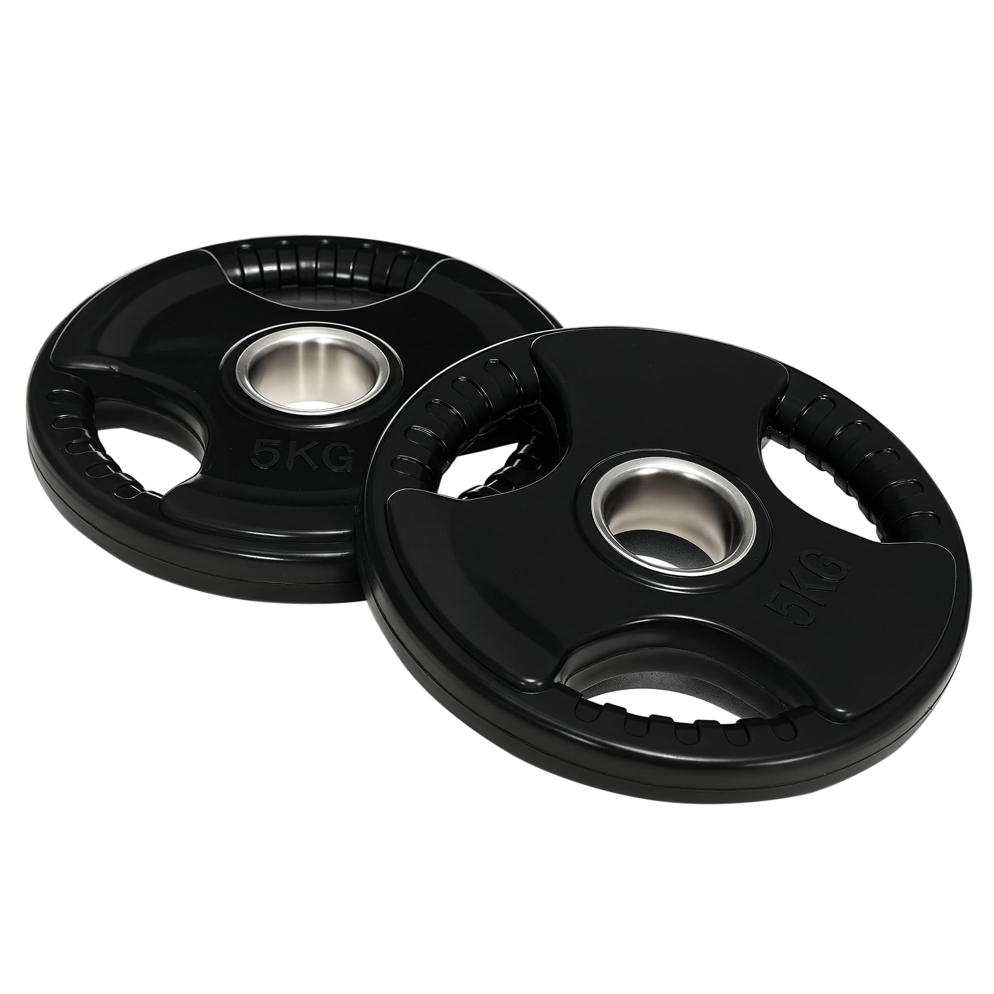 SPORTNOW Olympia Hantelscheiben-Set – 2x10 Kg, Vollgummi, 5 Cm Loch, Grün