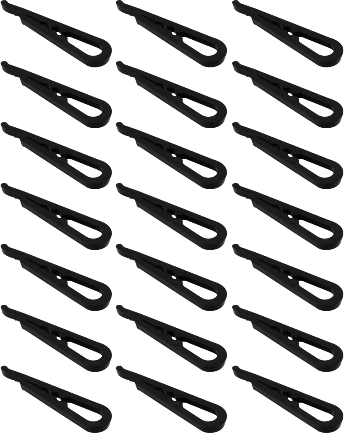 ZCZQC 120PCS Black Plastic U-Shaped Alligator Clips Shirt Cloth Organizer with Teeth Folding Clips for Sewing Room Sock Folding Tie Securing 2 Inches/50mm Black