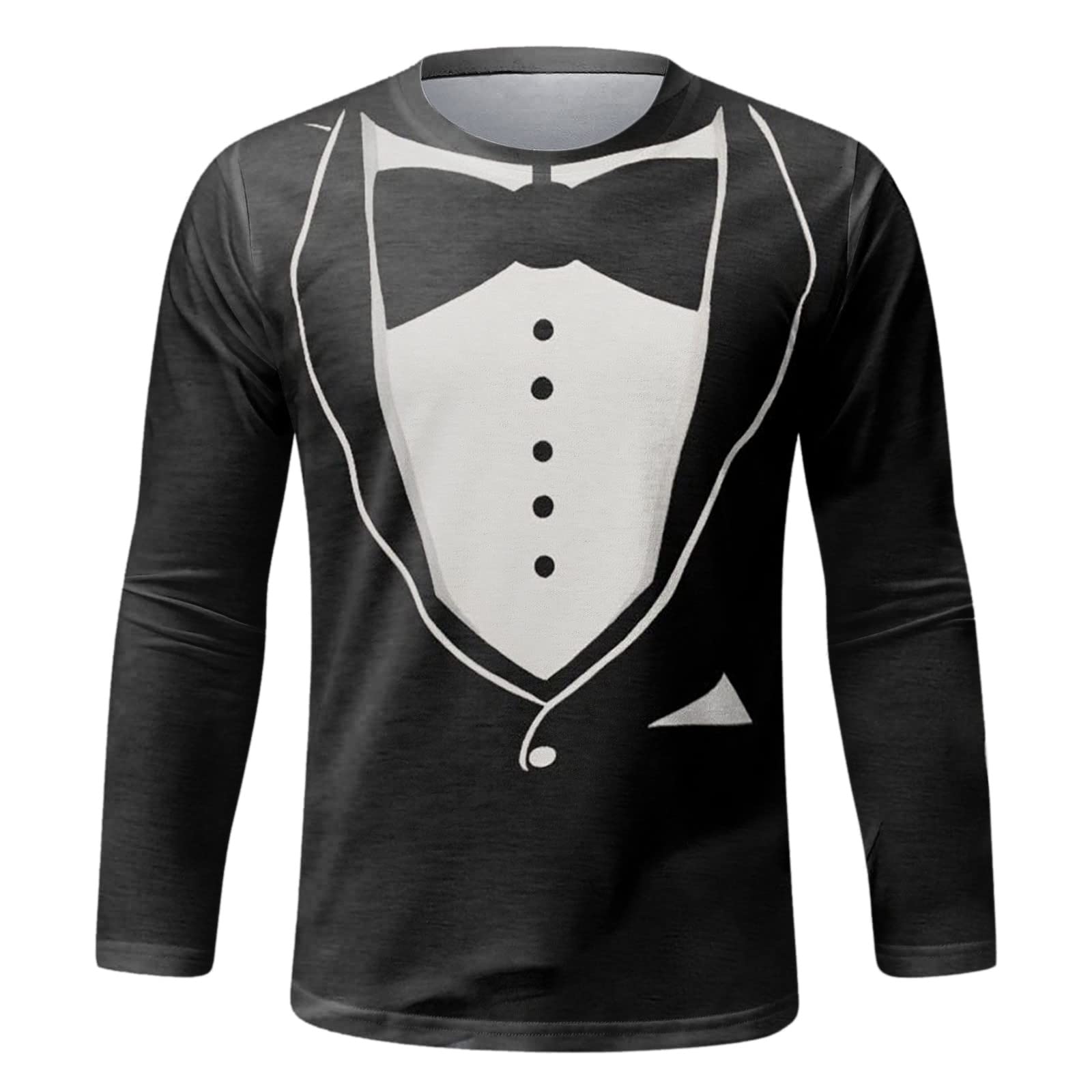 Herren Langarm T-Shirt für Casual Style Sport Outdoor Aktivitäten mit Modernem Print Design