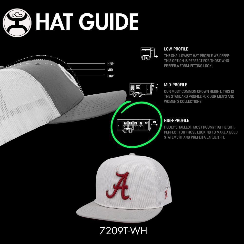 HOOEY Men's University of Alabama Officially Licensed Collegiate Adjustable Snapback Hat