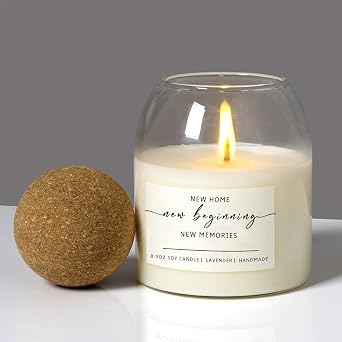 House Warming Gifts New Home,Housewarming New Home Gift Ideas for Women Men Neighbor | Soy Wax, Long-Lasting 60-Hours, Lavender Housewarming Candle