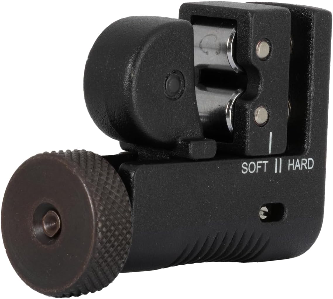 MalcoEdge TC1009 Tube Cutter 1/8 to 5/8 Inch - Spring-Loaded HVAC Tubing Cutting Tool for Copper, Aluminum, and Steel Tubing up to 0.04”