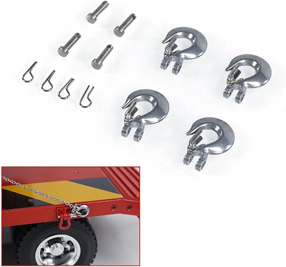 TOUCAN RC HOBBY 1/14 Metal Hooks for Remote Control Engineering Vehicles RC Truck Trailer Hydraulic Loader Wheeled Excavator Model Car