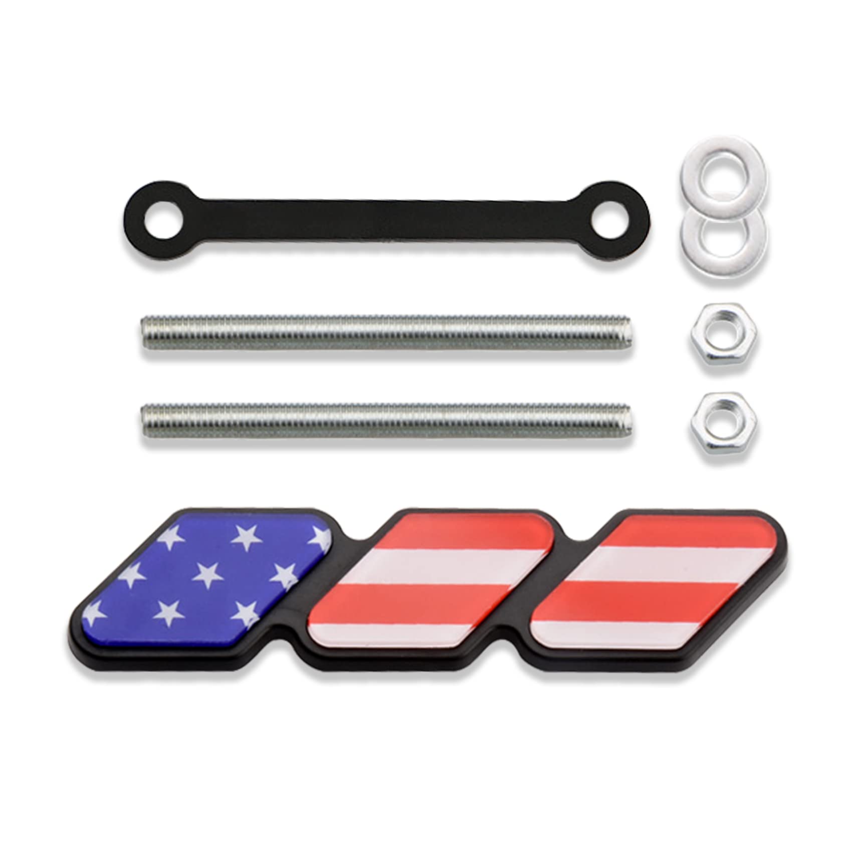 TRD Grille Decor Badge, Tri-Color Grille Badge Emblem Decoration Accessories Car Truck Label Fit for Tacoma 4Runner Tundra Sequoia Rav4 Highlander