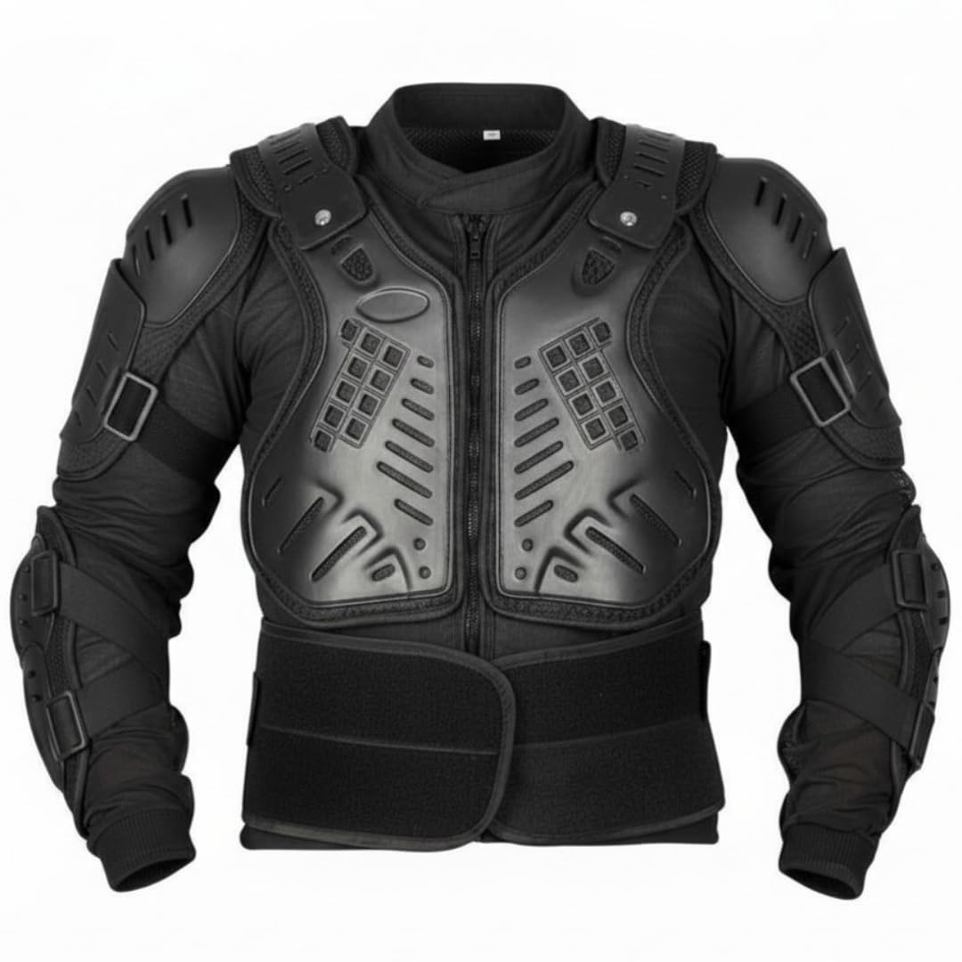 Chaqueta de protección para motocicleta con protector de espalda, chaleco protector para motocross MTB Downhill – Tanque de cuerpo entero – pectoral