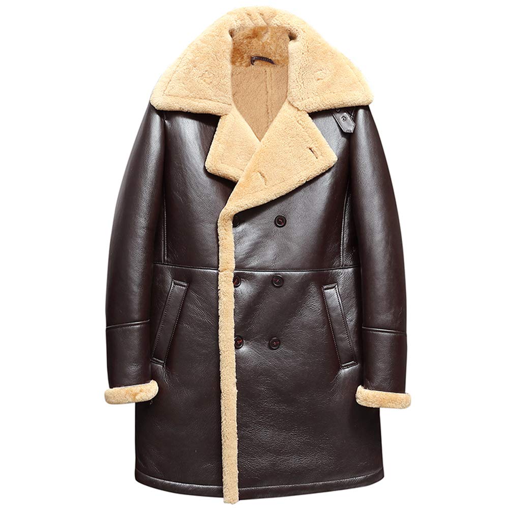 ブラウン　シープスキン　 コート 楽天市場】ムートンコート メンズ アウター 冬 ラムレザー使用
