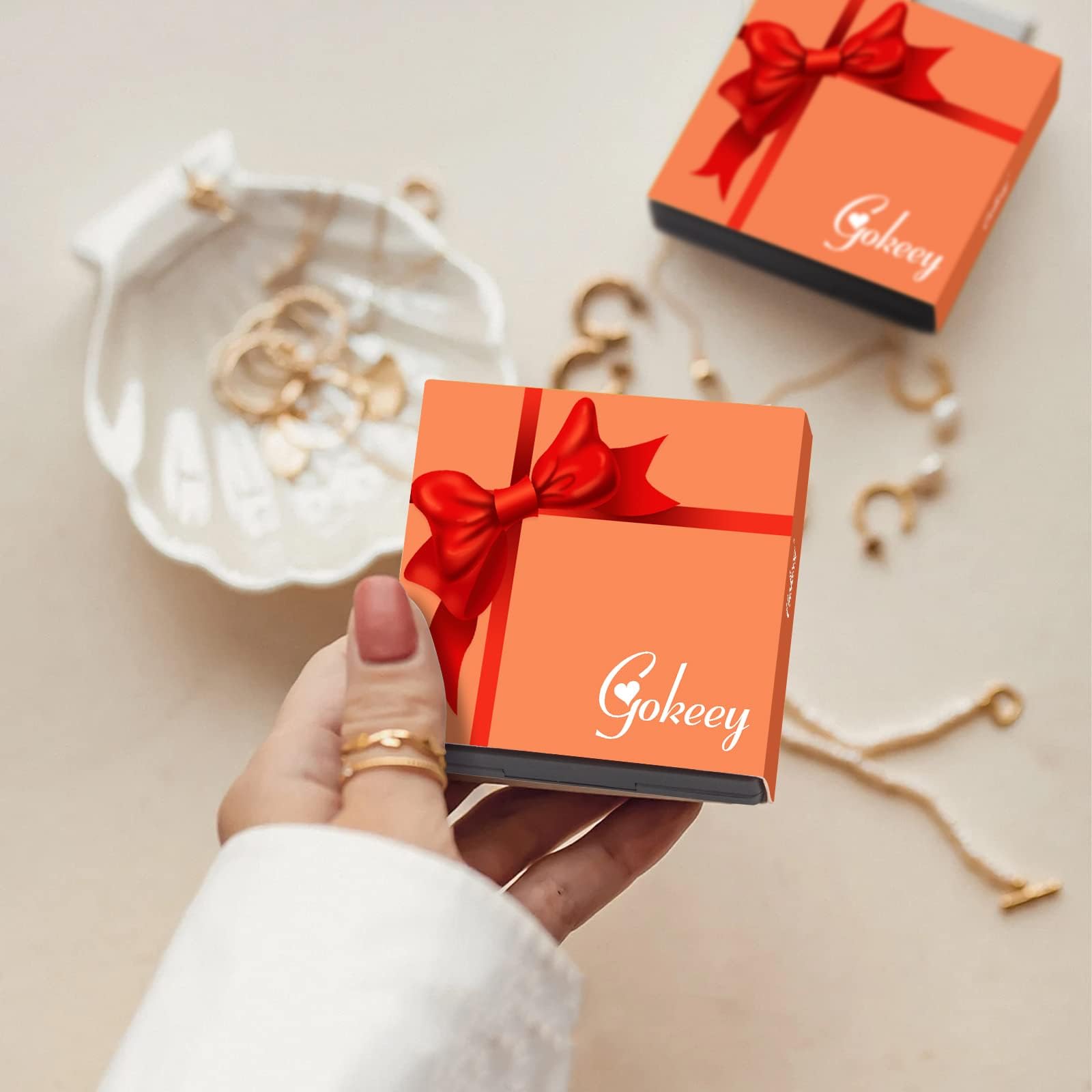Gold Hand Chain Bracelet for Women Trendy, Dainty 14k Gold Plated Ring Bracelet Hand Chain Finger Ring Slave Cuff Bracelet Cubic Zircon Hand Jewelry for Women Accessories