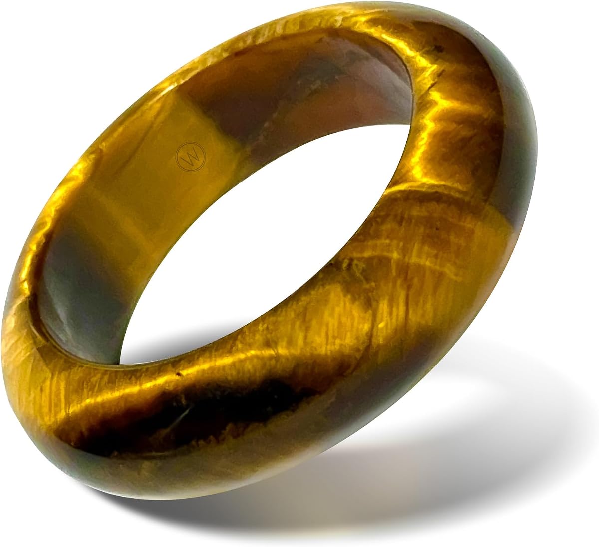 Birthstone Band Ring for Women and Men | Stackable 6mm Wide | Made from High-Grade Natural Stones | Maya Stone Ring Collection