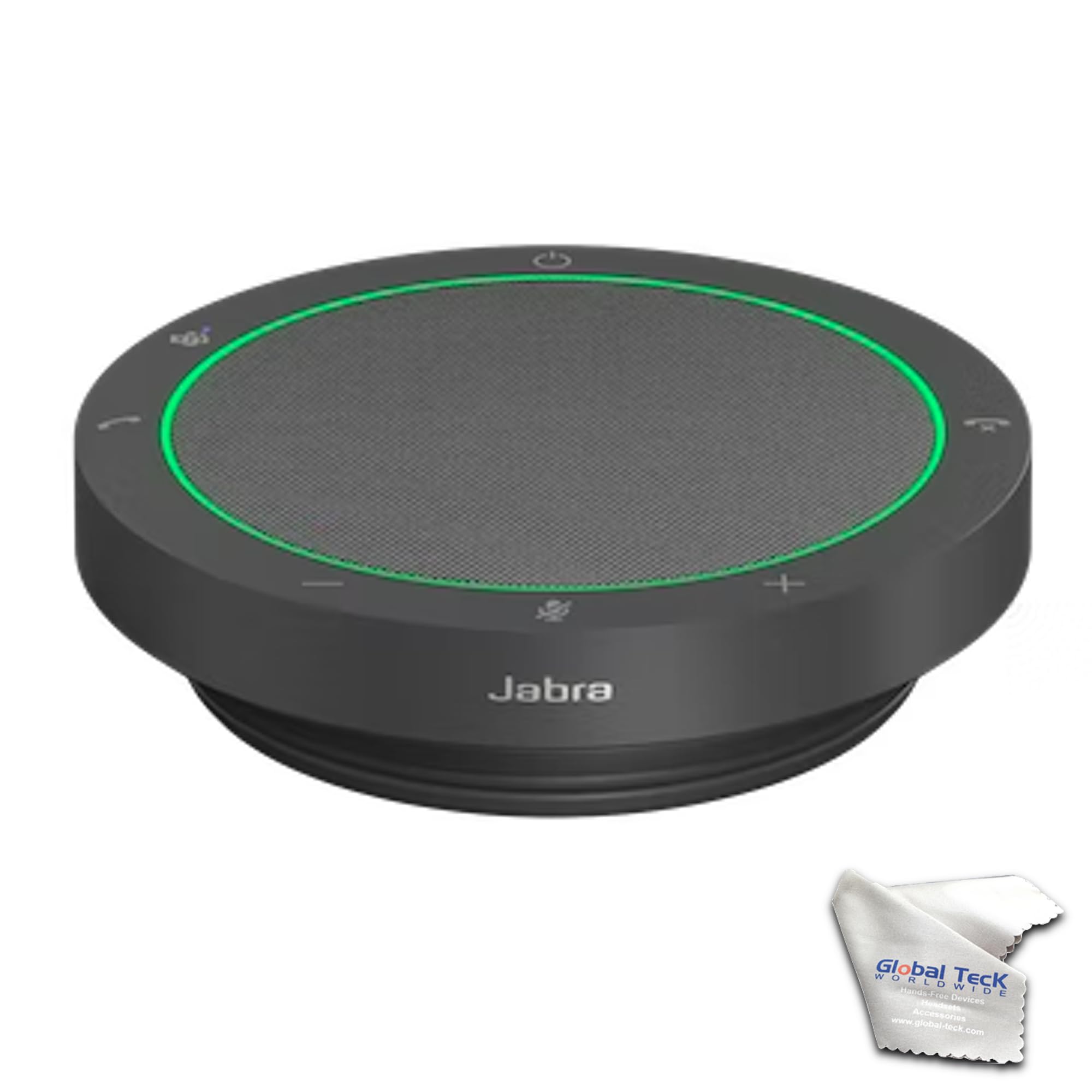 Jabra Speakerphone Speak2 40 MS (Teams) con panno in microfibra Global Teck, compatibile con PC/Mac, smartphone e tablet, per conferenze, apprendimento a distanza, lavoro a distanza, scuola, streaming