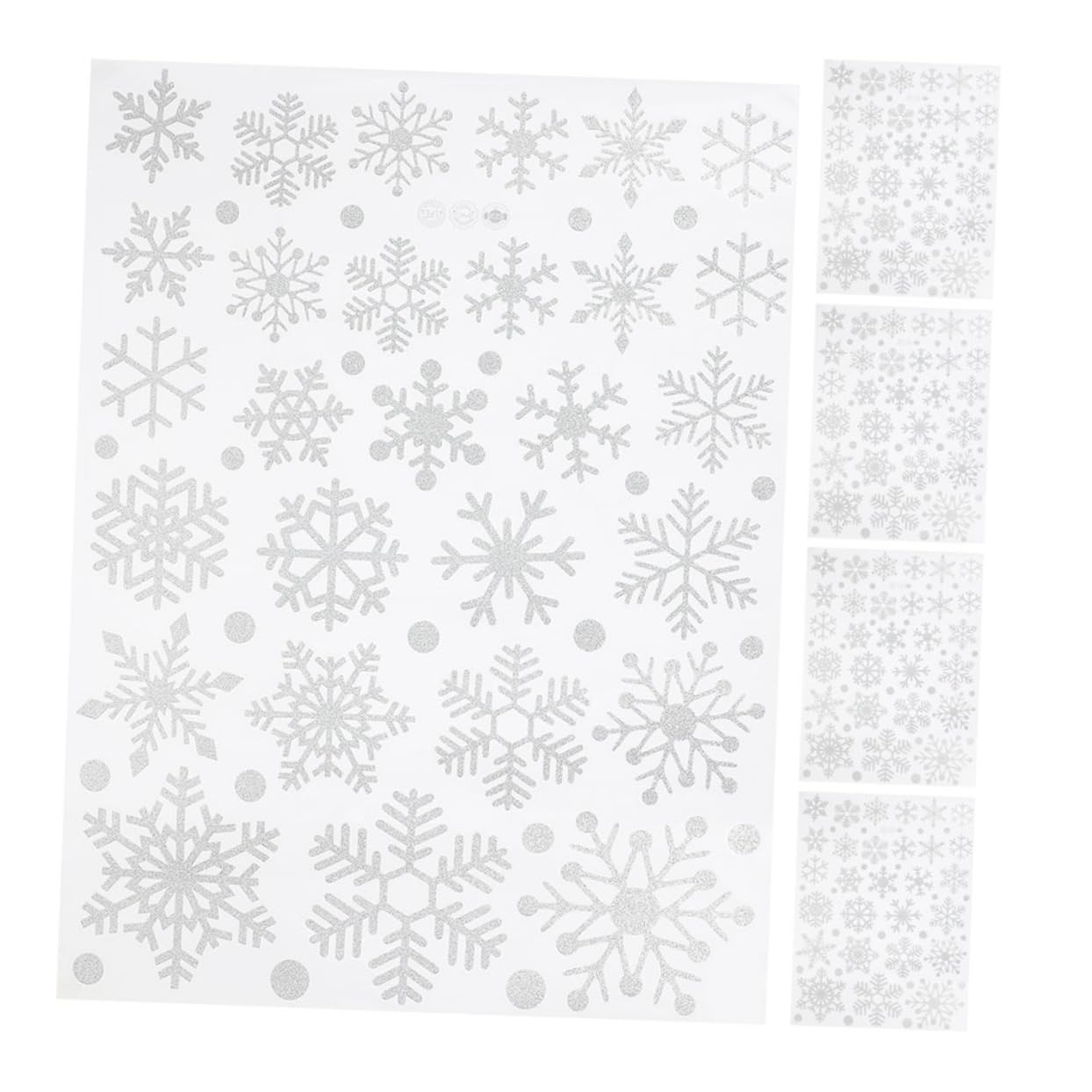 ARTIBETTER 5fogli Fiocchi di Adesivi Natalizi Decorazioni per Finestre Adesivi Natalizi per Superfici Lisce