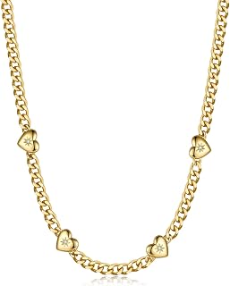 Natural Freshwater Baroque Pearl Necklace 14K Gold Plated Dainty Choker Necklace for Women Girls Snake Chain/Cuban Link/Paperclip/Ball Beaded Chain/Tennis Chain Fashion Jewelry for Gift