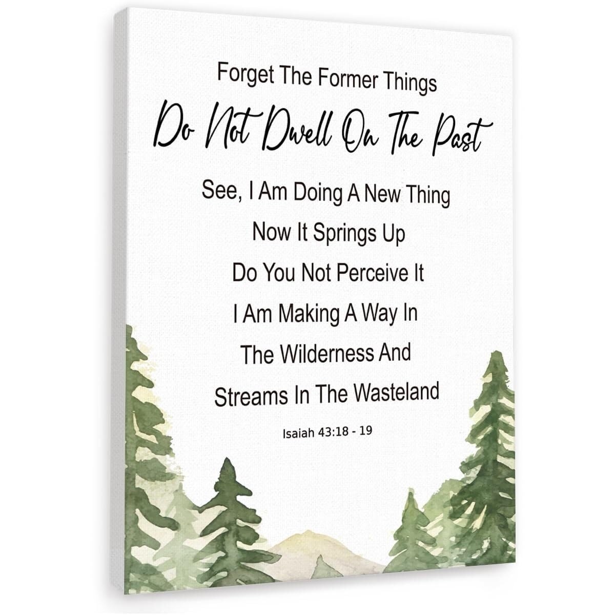 KCDFDVJFBM Farmhouse Scripture Canvas - Isaiah 43:18-19 Do a Thing Wall-Art, Rustic Inspirational Quote for Christian Home Office, Behold Things Print​(Unframed,16x24inch(40x60cm))
