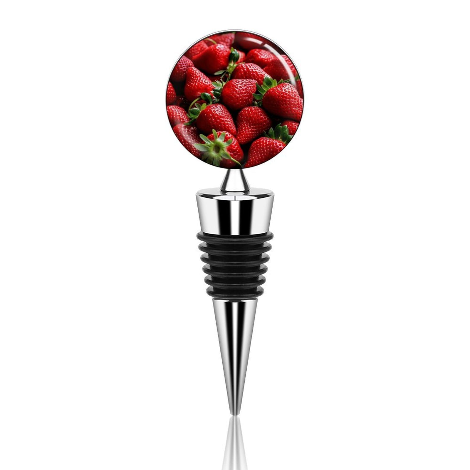 Bouchon de vin fraise anti-fuite pour conservation bouteille de bar et fête