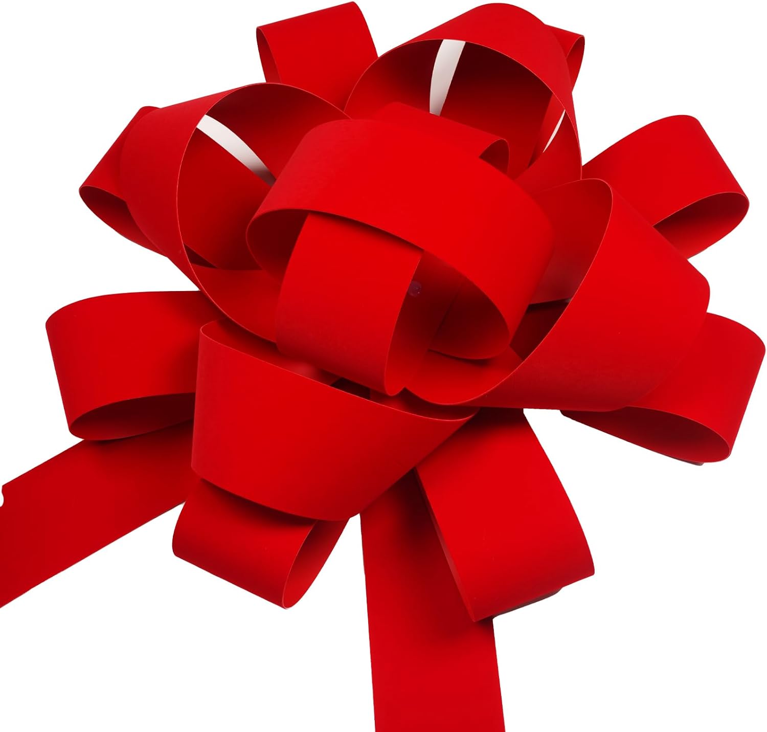 30" Giant Car Bow | 30" Red Velvet Car Bow - Big Car Bow with Non Scratch Magnet Base, Weather Resistant and Waterproof Vinyl Magnetic Car Bow (1 Pack) - Image 2