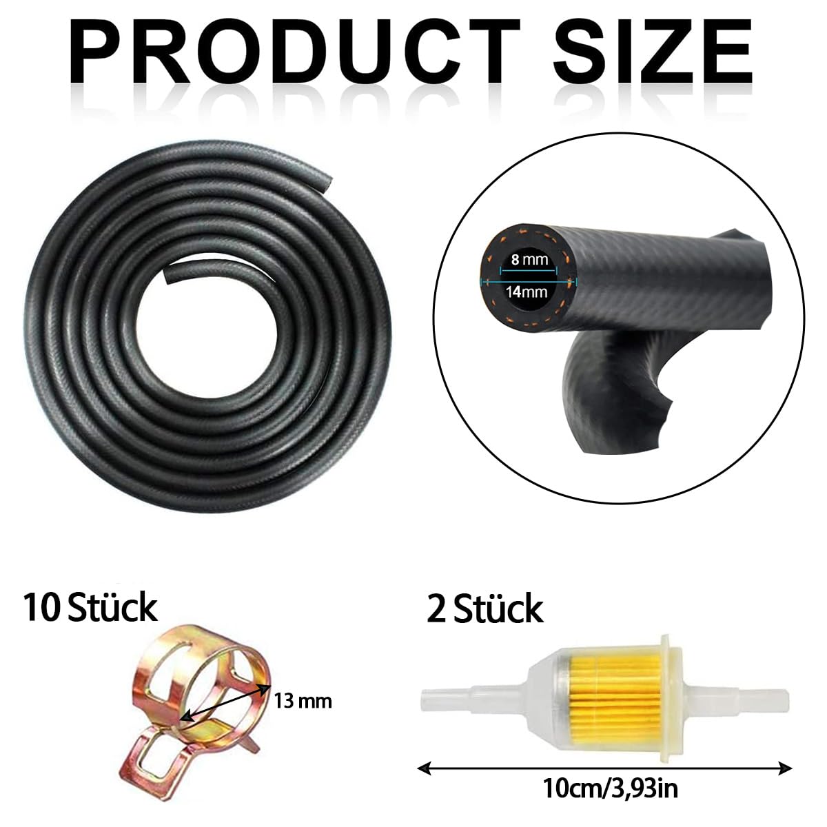 Filtro Benzina Kit Tuyau Carburant 4,8mm - 2m De Durite Essence 2 Filtres 10 Colliers De Serrage - Pour Moteurs Petits Moteurs Tuyau Gaz Filtro Benzina Kit Tuyau Carburant 4,8mm - 2m De Durite Essence 2 Filtres 10 Colliers De Serrage - Pour Moteurs Petits Moteurs Tuyau Gaz