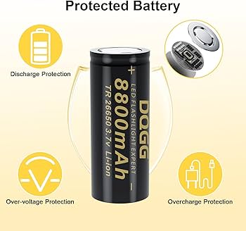 リトグラフィ Amazon.com: ABCTOY 26650 Rechargeable Battery 3.7 Volt Large