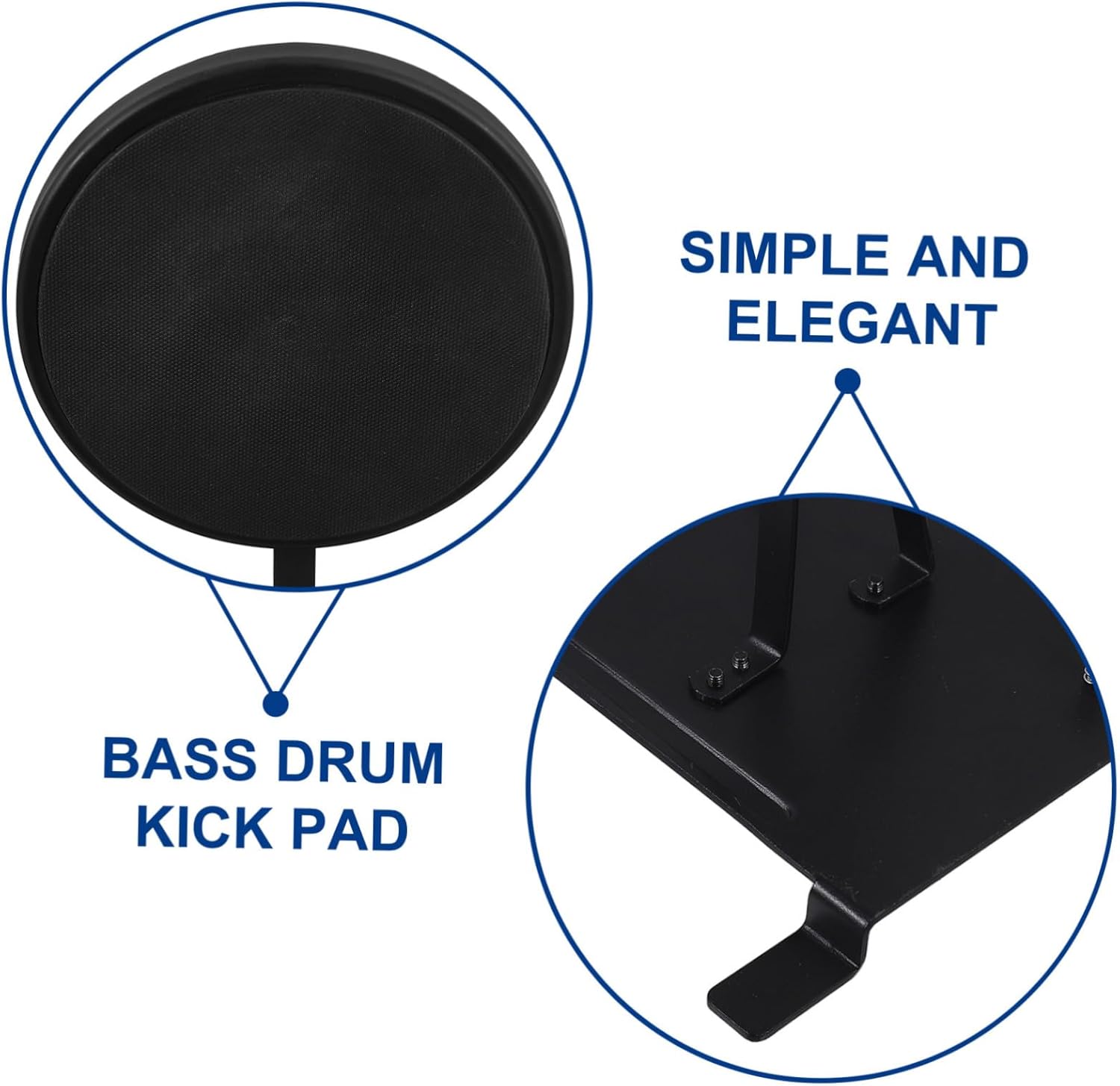 Toddmomy Double Kick Pedal Practice Pad Lightweight Silent Kick Drum Pad for Portable Foot Technique Development Durable Construction for Daily Use for Drum Practice