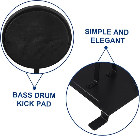 Sosoport Kick Drum Practice Pad, Double Pedal, Durable Pull, Sound Design for Practice