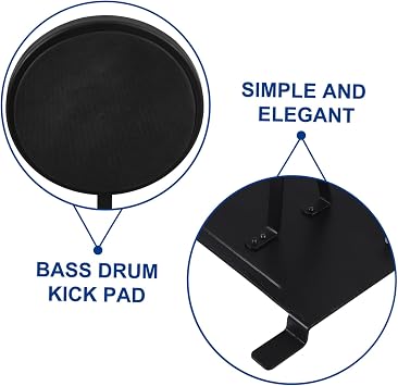 Sosoport Kick Drum Practice Pad, Double Pedal, Durable Pull, Sound Design for Practice