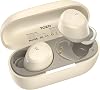 TOZO A1 Audífonos inalámbricos Bluetooth 5.3 ligeros de inserción | Resistentes al agua IPX5, 2 micrófonos para llamadas con IA, sonido envolvente premium con graves, estuche de carga, 32 ecualizaciones vía app, caqui claro 1