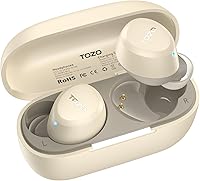Vista 10 de TOZO Auriculares inalámbricos A1 Bluetooth 5.3 de peso ligero en el oído IPX5 Auriculares impermeables 2 micrófonos para llamadas AI, auriculares