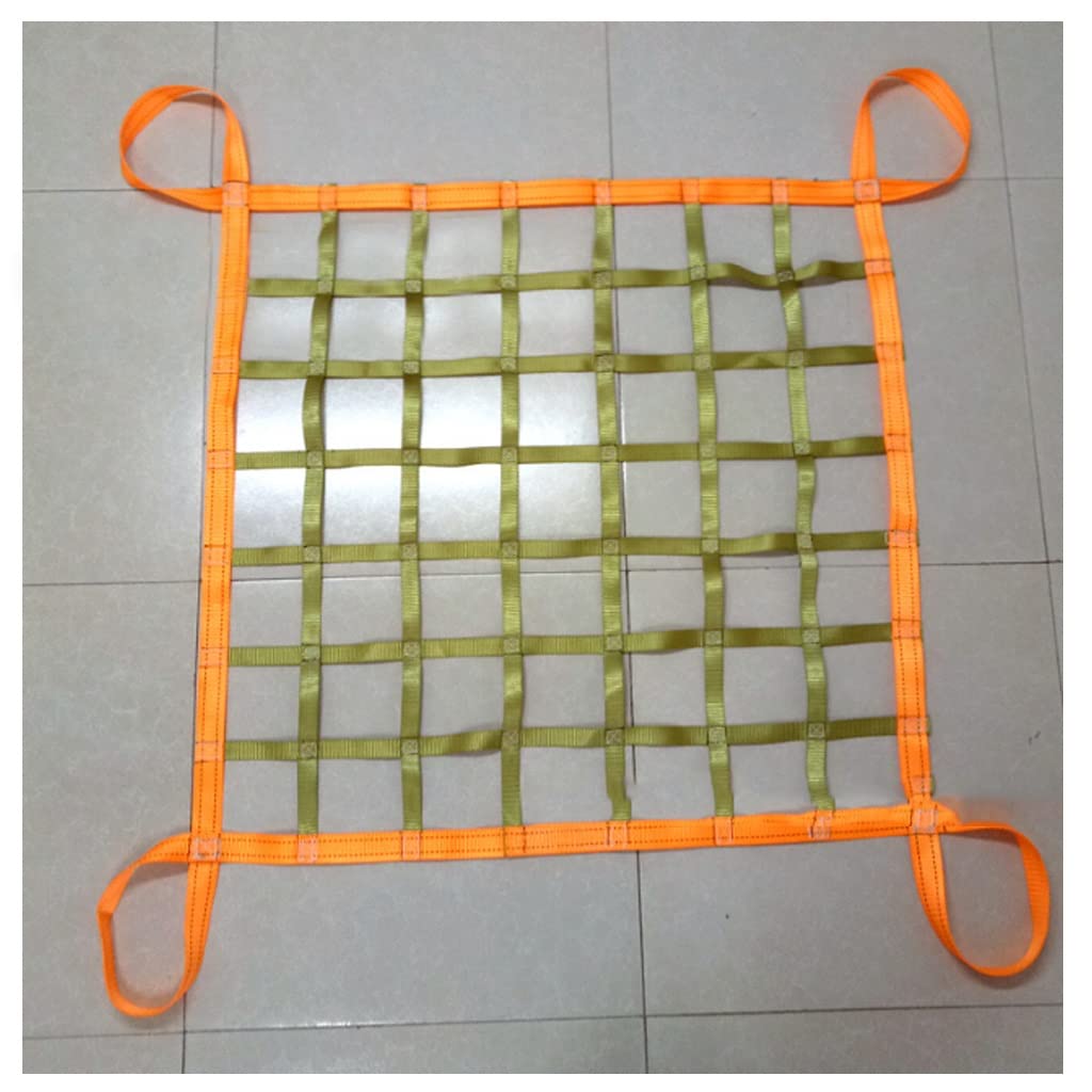 GTHTUHFD Lifting Net Polyester Cargo Lifting Nets Cargo Hanging Net Lifting Net Straps Cargo Lifting Bag Anti-Tear Strong Load-Bearing Safety Net Lifting Net Decorative Net,2t-1.5X1.5m
