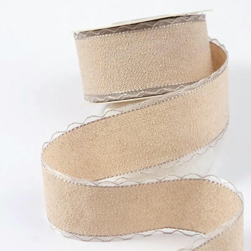 Einfarbiges Spitzenband mit transparentem Rand, DIY-Schleifen, Kinderhaarspangenbox, Verpackung, Schnürzubehör, Handarbeit, Basteln, 04, 3,0 mm, 300 Yards