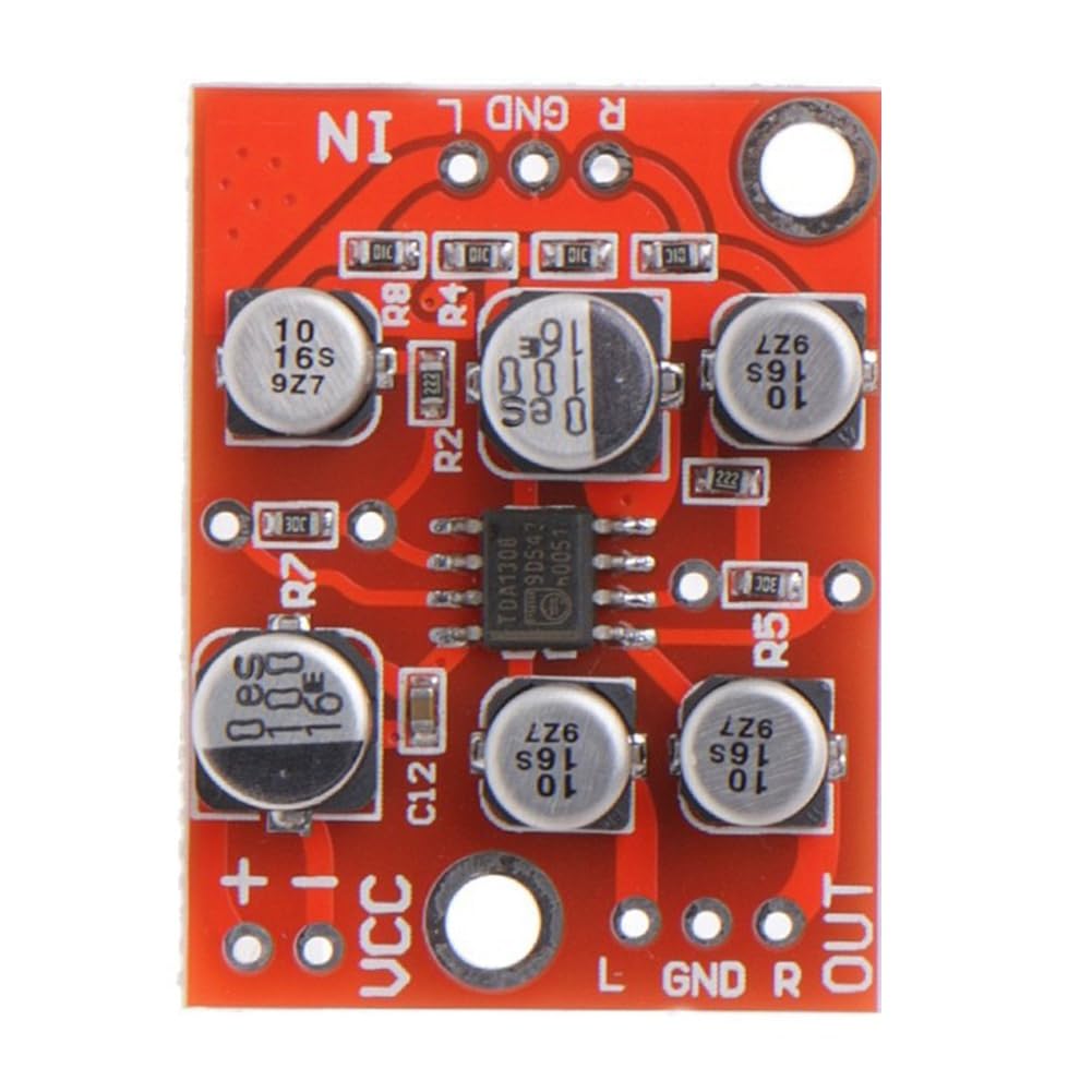 Bloepum 5PCS DC 5V-15V AD828 Stereo Preamp Preamplifier Module AMP Module Microphone Preamp Module