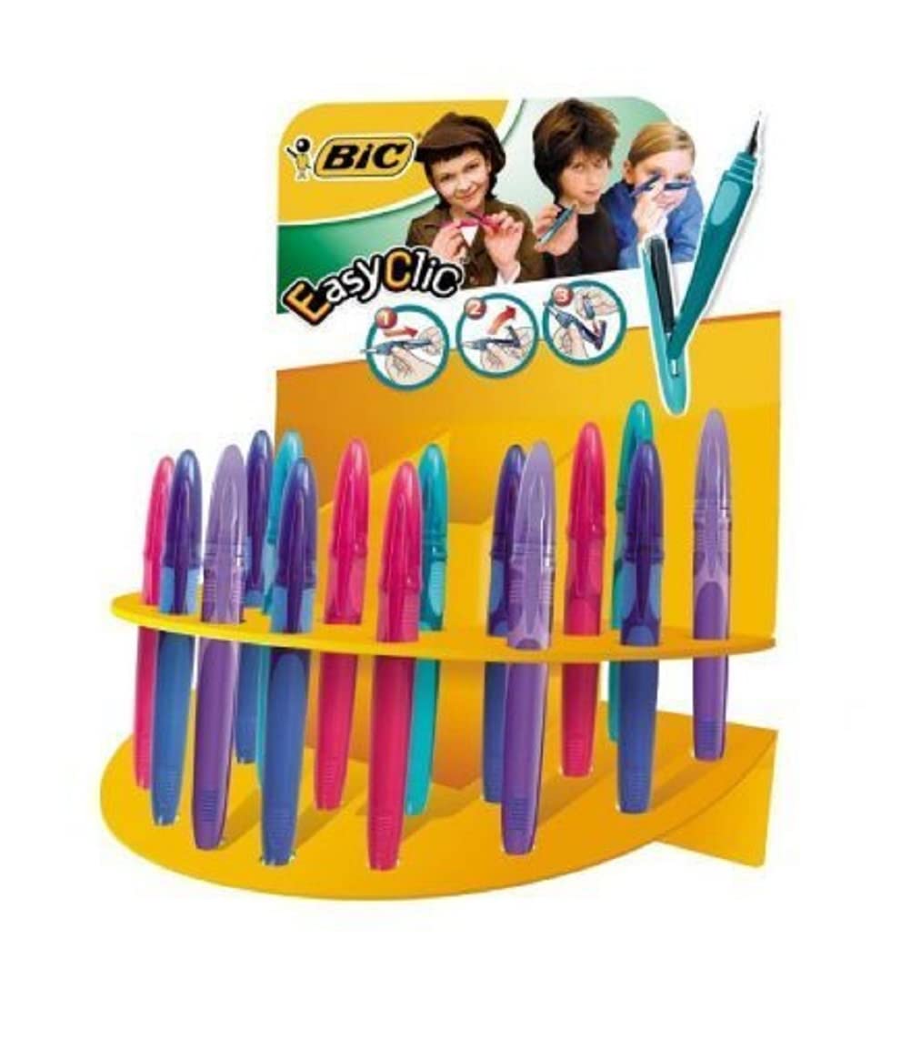 Bic Easy Clic Boîte de 20 stylos plume