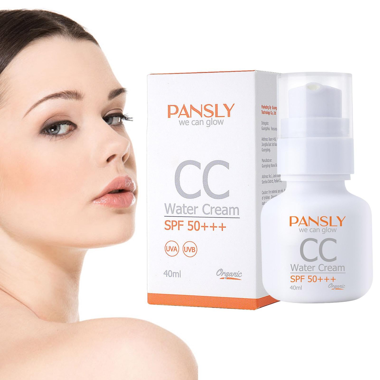 Color Correcting CC Cream,Hydrating Full-Coverage Foundation with Spf 50 | Sunscreen Foundation for Oily Skin, Complexion Corrector for Women, Tinted Moisturizer Makeup, 1.4 Fl. Oz Decorhome