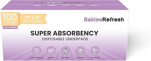 Miniatura 8 de 100 almohadillas desechables de superabsorción, de secado rápido a prueba de fugas, para múltiples usos para bebés, cachorros y adultos, cambiador