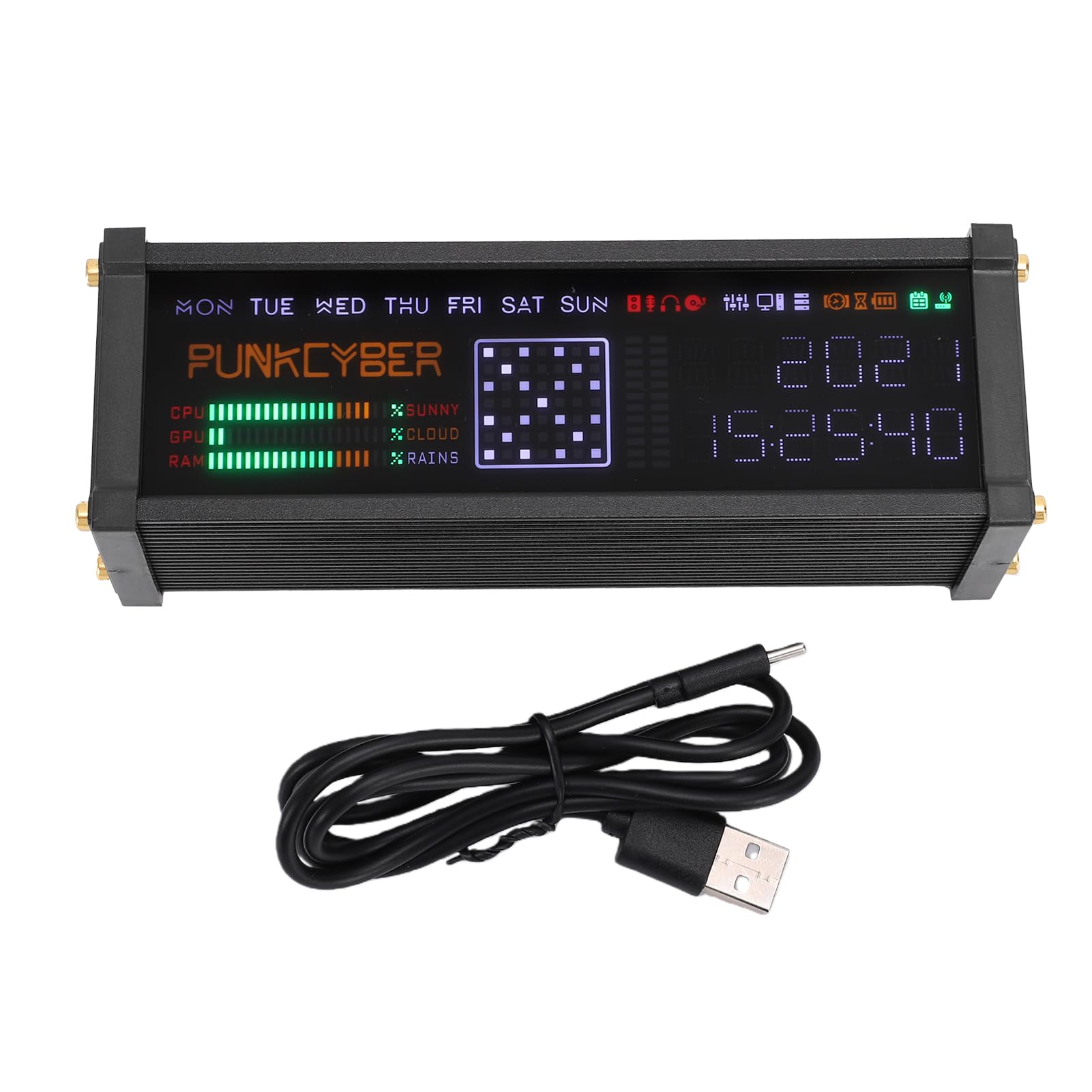 Reloj Electrónico de Tubo LED Moderno Pantalla Personalizable Animación