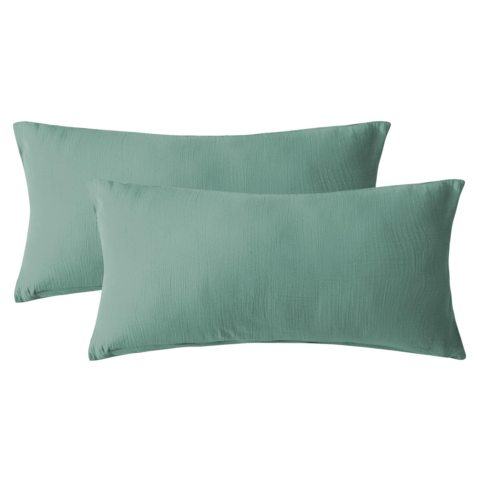 SOULFUL Musselin Kissenbezug 40x80 Baumwolle, Beangreen