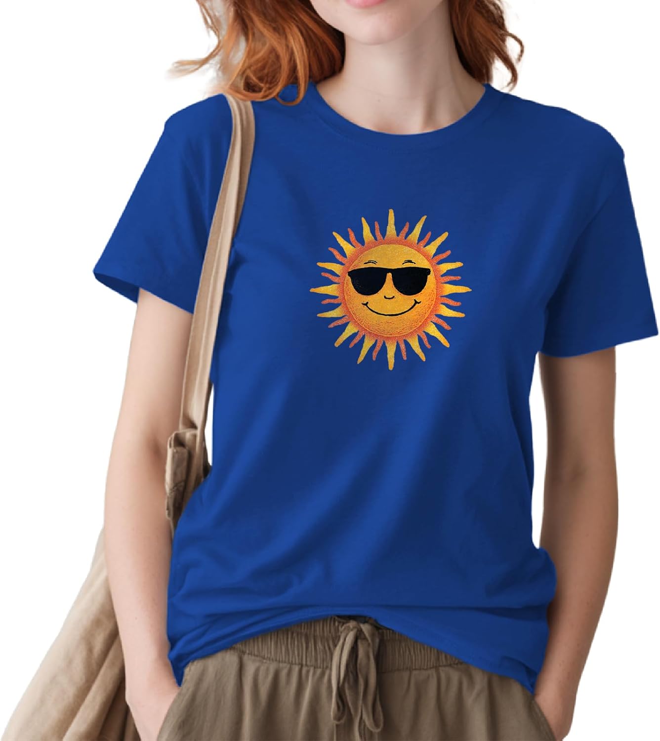 domirica Comfort Blouses for Women Solid 100% Cotton Short Sleeve Crewneck Plus Size Western Lightweight Daily Outfits