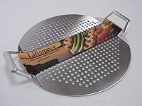 Vista 2 de Lifespace Placa de pizza de acero inoxidable/Topper de parrilla