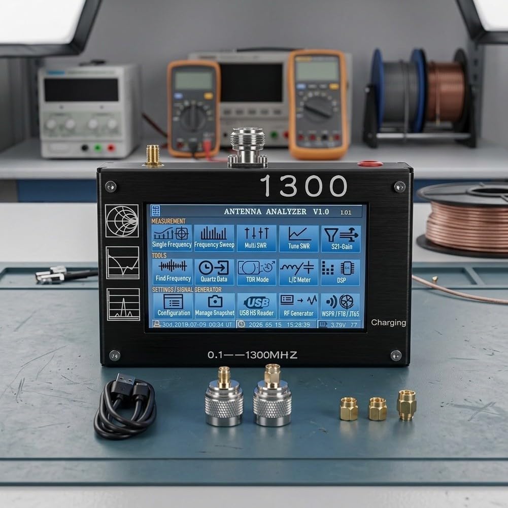 Analizador de Vectoriales Mini1300 0.1-1300MHz VSWR Analizador