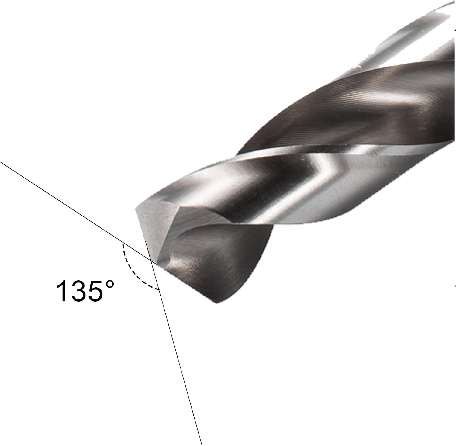 HSS M2 Metal Jobber Twist Drill Bits, Pack of 10 (1/8", 3.2mm)