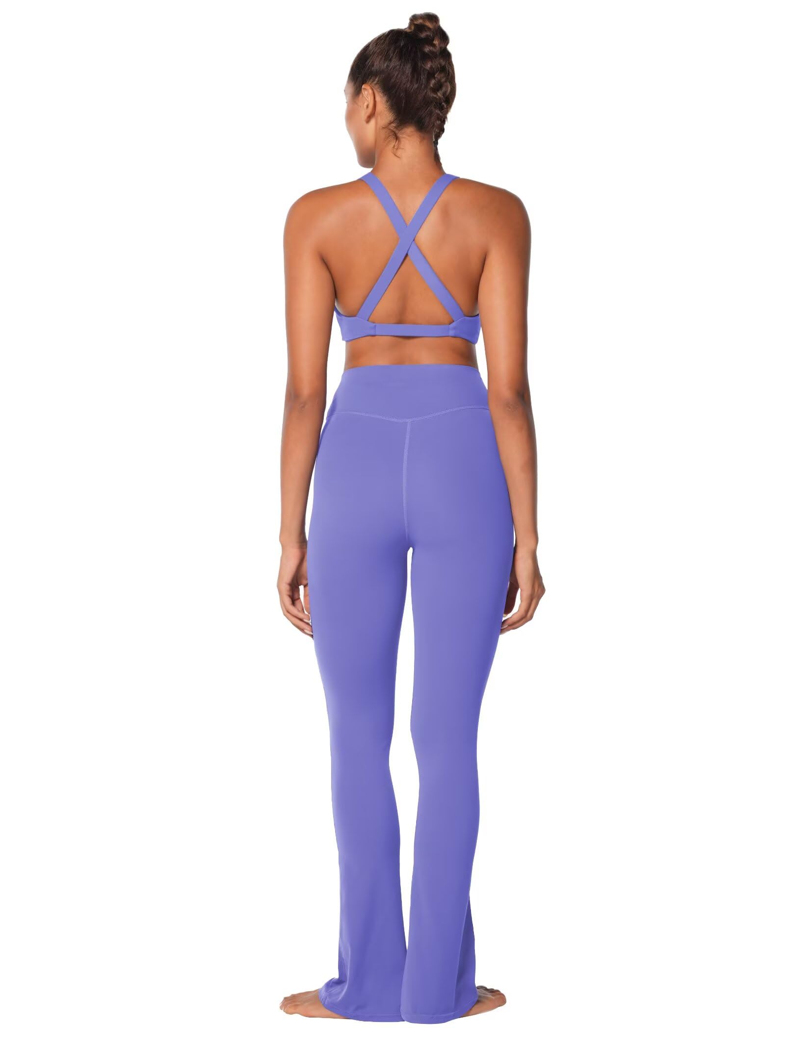 Sunzel Sujetador deportivo para mujer, espalda cruzada, ombliguera para yoga, con almohadillas extraíbles, doble forro, cuello en V, sin varillas, brasier de entrenamiento