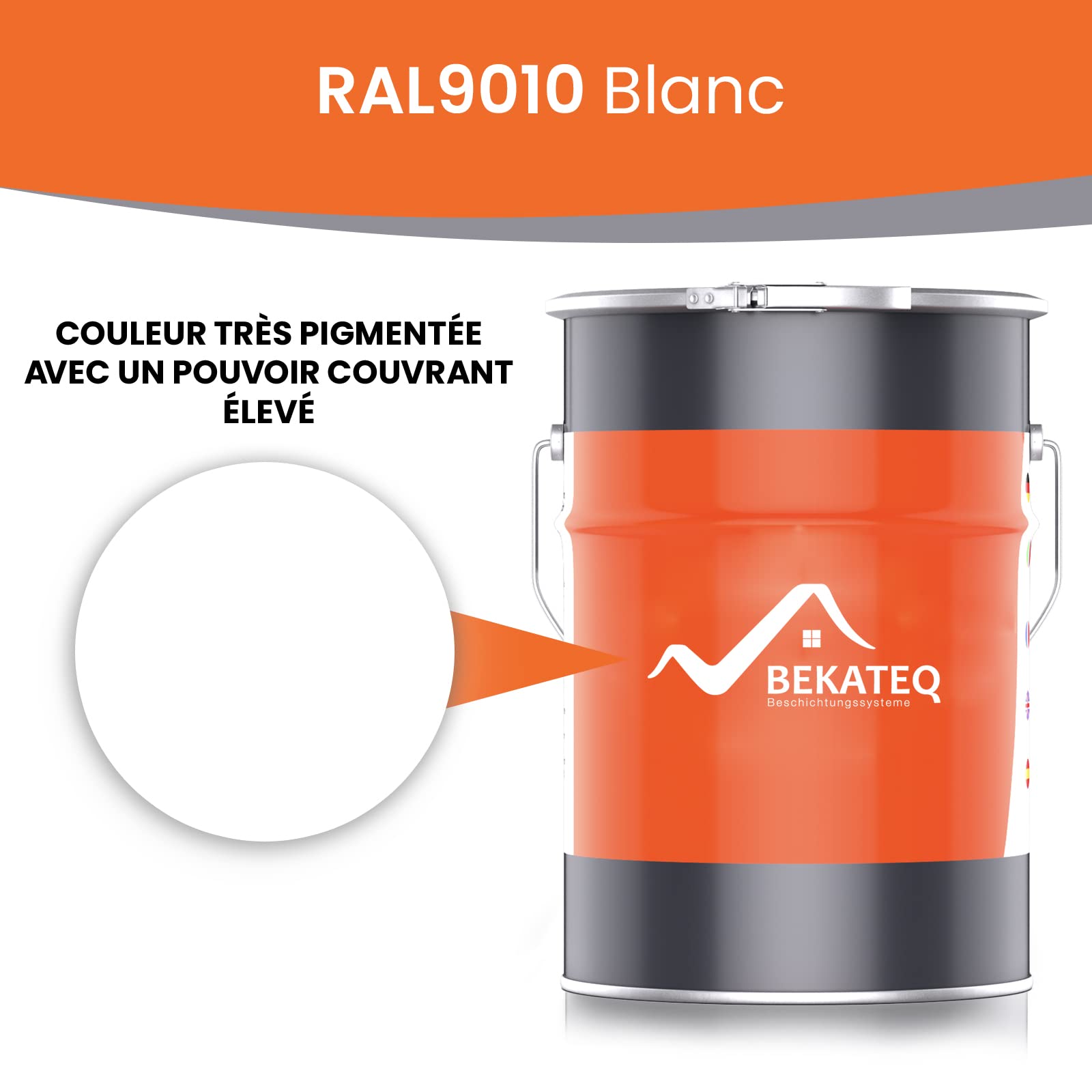 Apprêt PU bi-composant Blanc mat 10kg pour intérieur et extérieur I Couche de fond pour PRV, plastique, acier, béton, carrelage et piscines I Primaire d'accrochage pour la peinture polyuréthane 2C