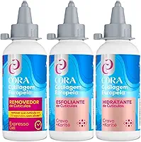 Kit Cora Para Cutilagem Europeia KinQ Removedor Expresso Mais KinQ Esfoliante e KinQ Creme Hidratante para Cutículas Fórmula Com Karité e Cravo Cora