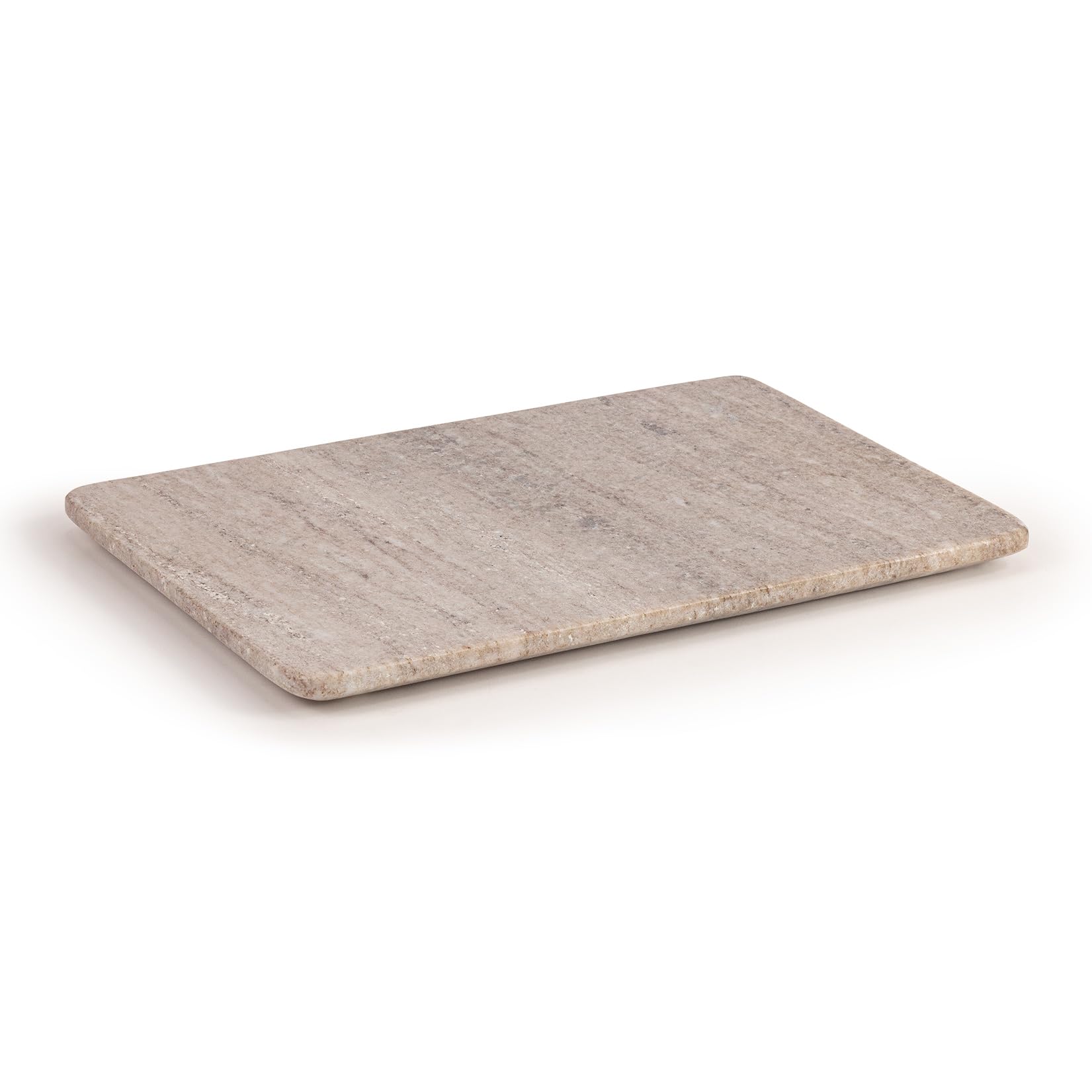 EHC Natural Marble 3 in 1 Chopping Board, Serving Tray Or Decorative Tray with Anti-Slip Pads, Multi-Purpose Kitchen & Serving Boards, Medium, Natural, 30 x 20 x 1.5 cm โ image 1