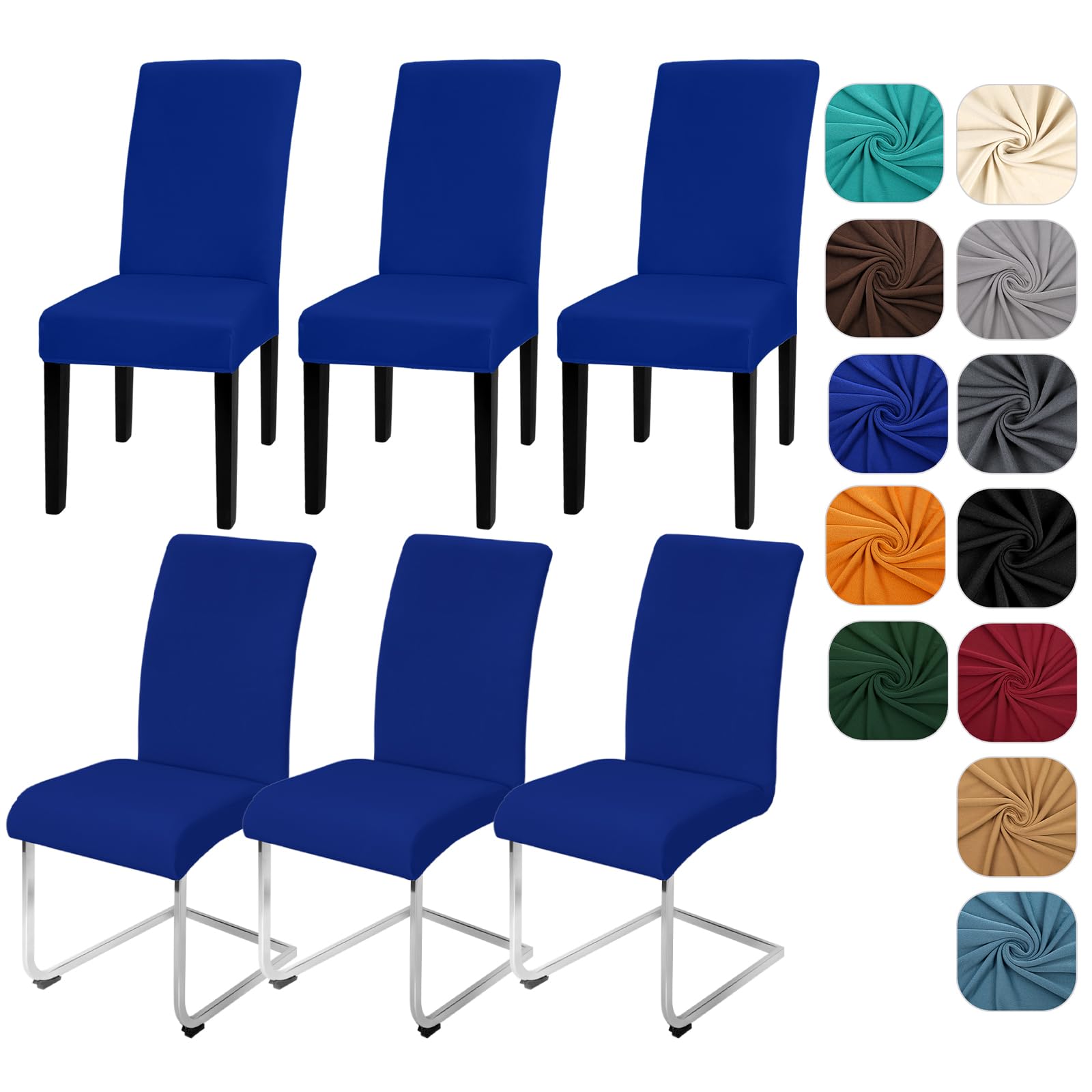 Housses De Chaise Yugarlibi Lot De 6 - Extensibles Lavables - Protection Meuble Beige
