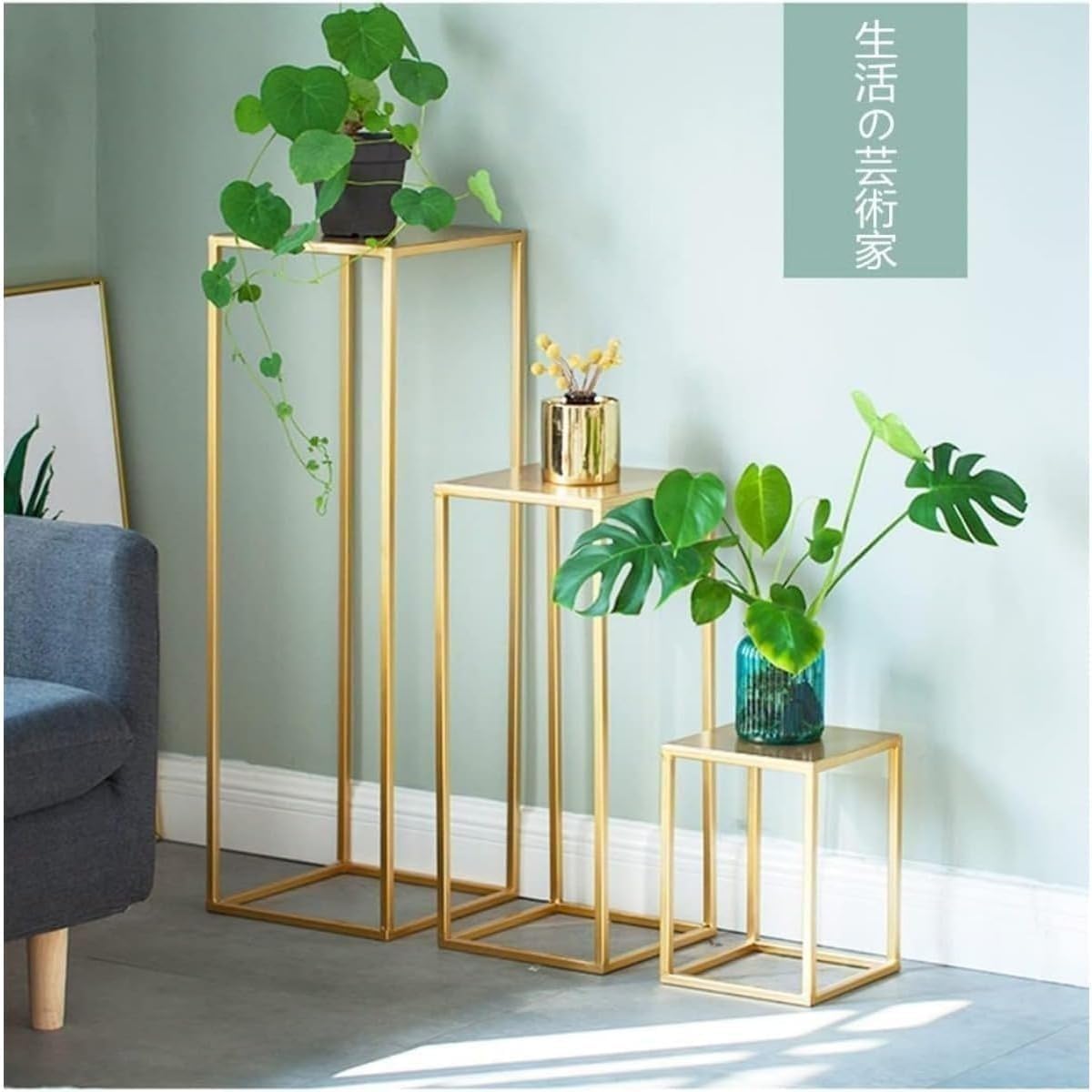 鉄アートフラワーポットホルダー 花台 園芸ラック フラワーラック おしゃれサイドテーブル プランターラック 簡易テーブル 小型テーブ