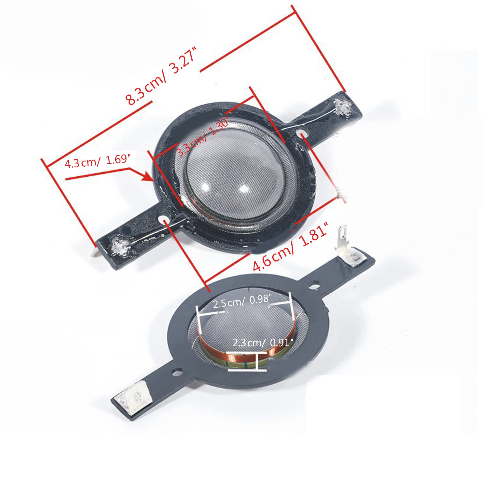 25.4mm Dome Tweeter Voice Coil Horn Diaframma Driver 25 25.4mm Dome Tweeter Voice Coil Horn Diaframma Driver 25