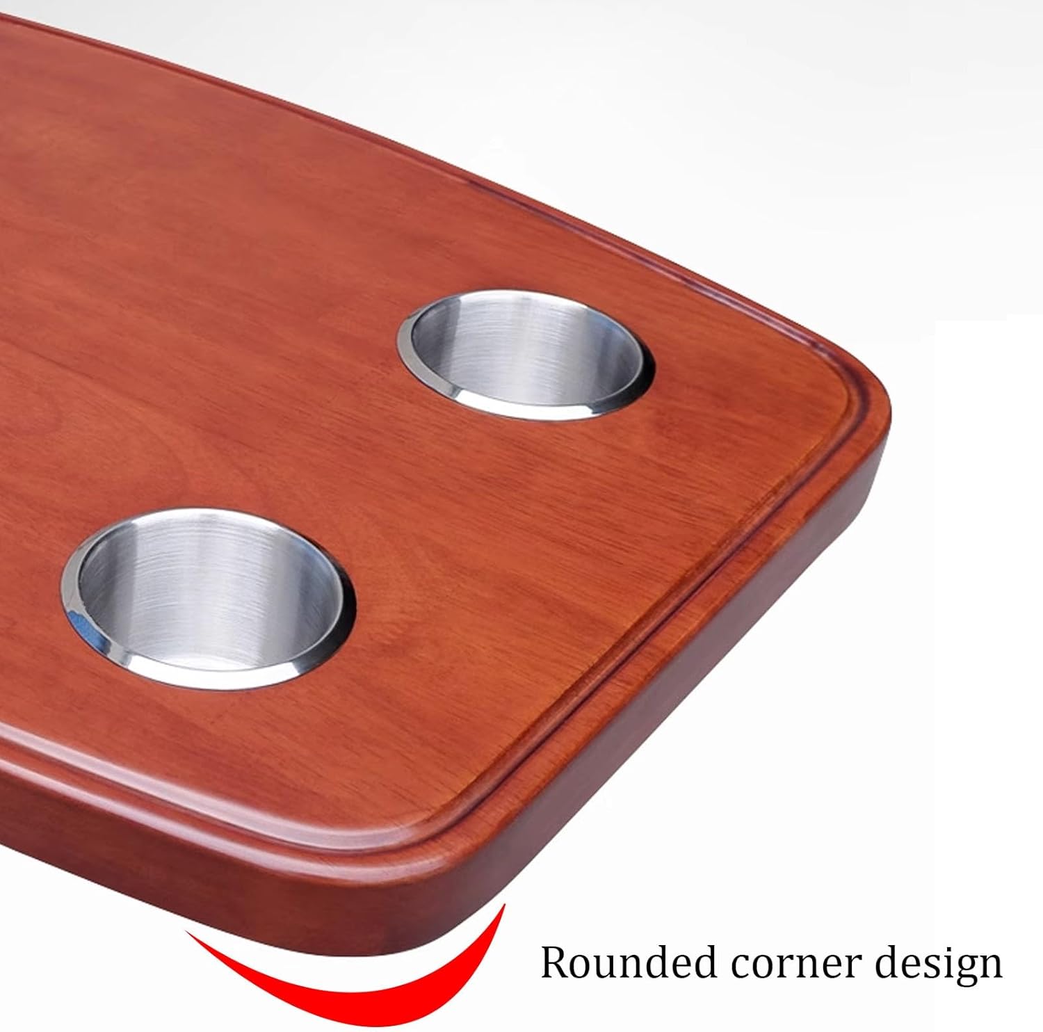 RV Rectangular Table Top, RV Dining Desktop with 4 Cup Holders Stainless Steel, Removable Pontoon Table Top 24x15in, for Yacht, Camper, Marine