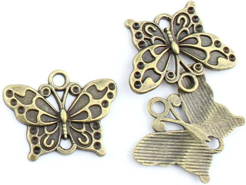 180 Pieces Jewelry Making Charms Butterfly Pendant Wholesale Supplies Repair