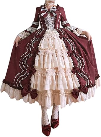 Womens Victorian Rococo Ball Gown Gothic Lolita Dresses Court Masquerade Princess Dress Medieval Renaissance Costume
