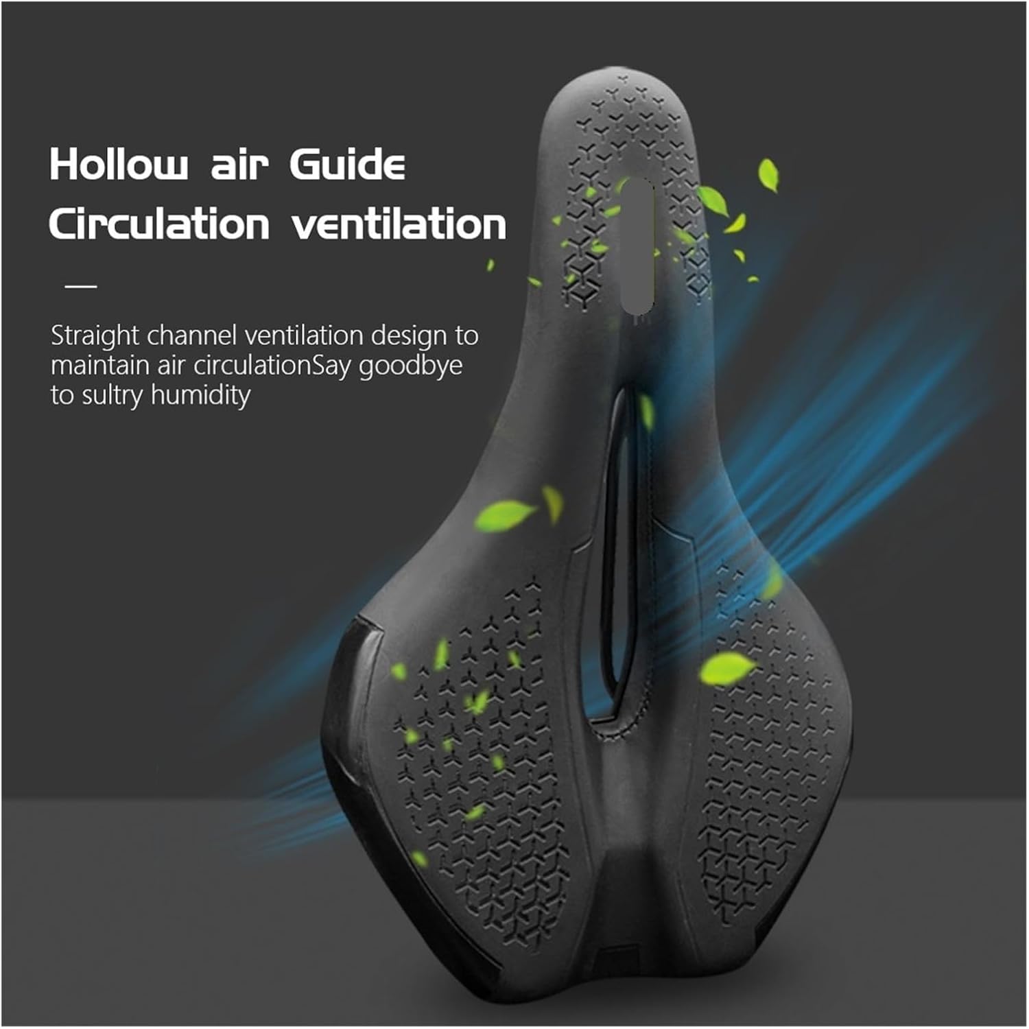 Shockproof Hollow Breathable Bicycle Saddle - Non-Slip PU Leather Cushion, Lightweight Seat for MTB & Road Bike Cycling Accessory