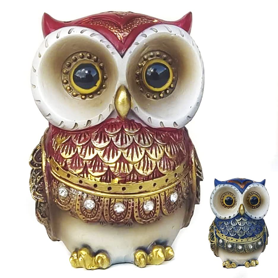 Coruja decorativa em resina